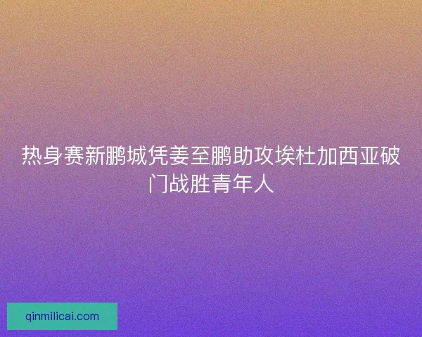 热身赛新鹏城凭姜至鹏助攻埃杜加西亚破门战胜青年人